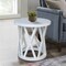International Concepts Round Ceylon End Table, 24 in W, 24 in L, 24 in H, Wood, White OT08-46ER - alternate 7